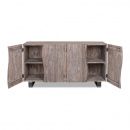 Sideboard recyceltes Holz Finish Vintage grau 170 cm