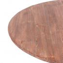 Weintisch rund Teak Holz rustikal 100 cm