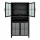 Schrank Vitrine Black Clif Glast&uuml;ren Metallrahmen 190 cm