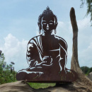 Deko Buddha Figur Metall Rostpatina 30 cm