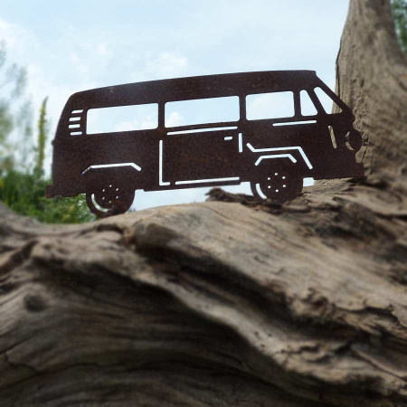 VW Bulli Bus zum Bepflanzen 75x30x45cm Auto Camper Edelrost, Dekoration, Edelrost, Metall, Produkte