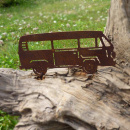 Oldtimer Deko Bus Metall Edelrost 15 cm