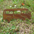 Oldtimer Deko Bus Metall Edelrost 15 cm