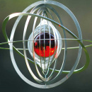 3d Edelstahl Windspiel Saturn Herr der Ringe 20 cm