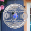 Windspiel Circular Edelstahl Kristallkugel 25 cm