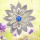 Windspiel 3D Blume Edelstahl mit Blütenkugel  25 cm