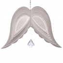 Engelsflügel Edelstahl Windspiel 22 cm mit Diamant