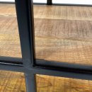 Holz Regal Anrichte Alna Vintage Metall schwarz Raumteiler 130 cm