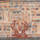 Zaun Deko Hund Metall Wandkunst 30 cm
