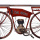Motor Bike Tisch Flying Merkel rot Fahrradtisch Vintage