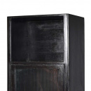 Regal Vitrine Elea Holz schwarz Glastüren 180 cm