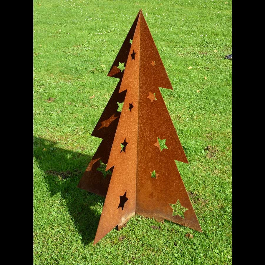 Tannenbaum aus Stahl mit oder ohne Bodenstecker @art-allee.de