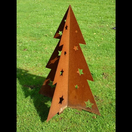 Tannenbaum aus Stahl mit oder ohne Bodenstecker @art-allee.de