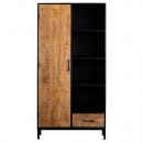 Schrank Vin Holz gebürstet schwarz naturell 180 cm