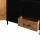 Schrank Vin Holz gebürstet schwarz naturell 180 cm