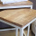 Set Couchtische Landhausstil weis mit recycelter Holzplatte