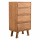 Hochkommode Holz Schubladen gebleicht matt 110 cm