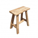 Holz Sitzhocker altes Teak Beistelltisch robust 45 cm