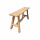 Holz Sitzbank altes Teak Beistelltisch robust 90-100 cm