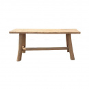 Holz Sitzbank altes Teak Beistelltisch robust 110-120 cm