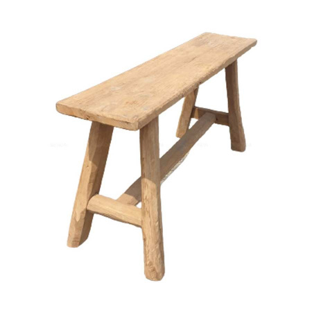 Holz Sitzbank altes Teak Beistelltisch robust 130-140 cm
