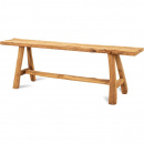 Holz Sitzbank altes Teak Beistelltisch robust 120-140 cm