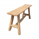 Holz Sitzbank altes Teak Beistelltisch robust 130-140 cm