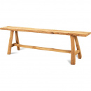 Holz Sitzbank altes Teak Beistelltisch robust 140-160 cm
