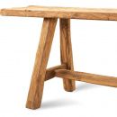 Holz Sitzbank altes Teak Beistelltisch robust 140-160 cm