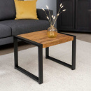 Industrial Couchtisch Metallrahmen Holzplatte natur 60 cm