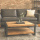 Vintage Holz Couchtisch Metallrahmen Mango natur Ablage 140 cm