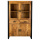 Industrial Holz Kleiderschrank vier Türen 2 Schubladen im Metallgestell 180 cm