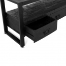TV Board Kyle Black Holz schwarz Metall pulverbeschichtet 180 cm