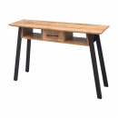 Industrial Konsolen Tisch Mango Holz natur mit Schublade