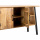 Holz Sideboard Anrichte naturell Klapptüren Metallgestell 175 cm