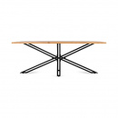Esszimmer Tisch Hela Mango Holz Metallgestell schwarz 160 cm