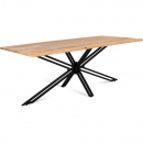 Esszimmer Tisch Hela Mango Holz Metallgestell schwarz 200 cm