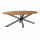 Esszimmer Tisch oval Mango Holz Metallgestell schwarz 200 cm