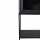 Highboard Vitrine Holz schwarz Glastüren Ablage 125 cm