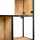 Hängeregal quadratisch Metall Holz Regal Wand 80 cm