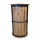 Holz Bar Weinschrank rund schwarzer Stahl Weintisch 110 cm