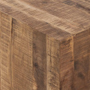 Holz Block Beistelltisch quadratisch Mango gebürstet 45 cm
