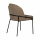 Style Polster Stuhl Ordy Braun modern schlankes Metallgestell