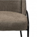 Style Polster Stuhl Ordy Taupe modern schlankes Metallgestell