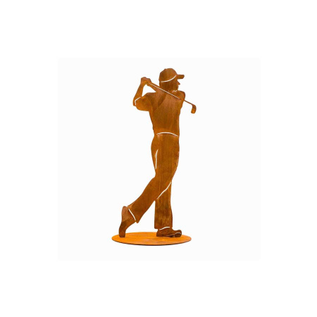Golfspieler Metall Deko Figur Golf Spieler Skulptur