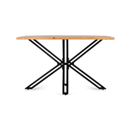 Esszimmer Tisch Hela Mango Holz Metallgestell schwarz 120 cm