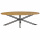 Esszimmer Tisch oval Mango Holz Metallgestell schwarz 220 cm
