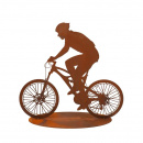 Mountainbiker Silhouette Metall rostiger Radfahrer auf...