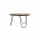 Vintage Stahl Gestell Couchtisch grobes Holz rund 60 cm