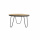 Vintage Stahl Gestell Couchtisch grobes Holz rund 60 cm